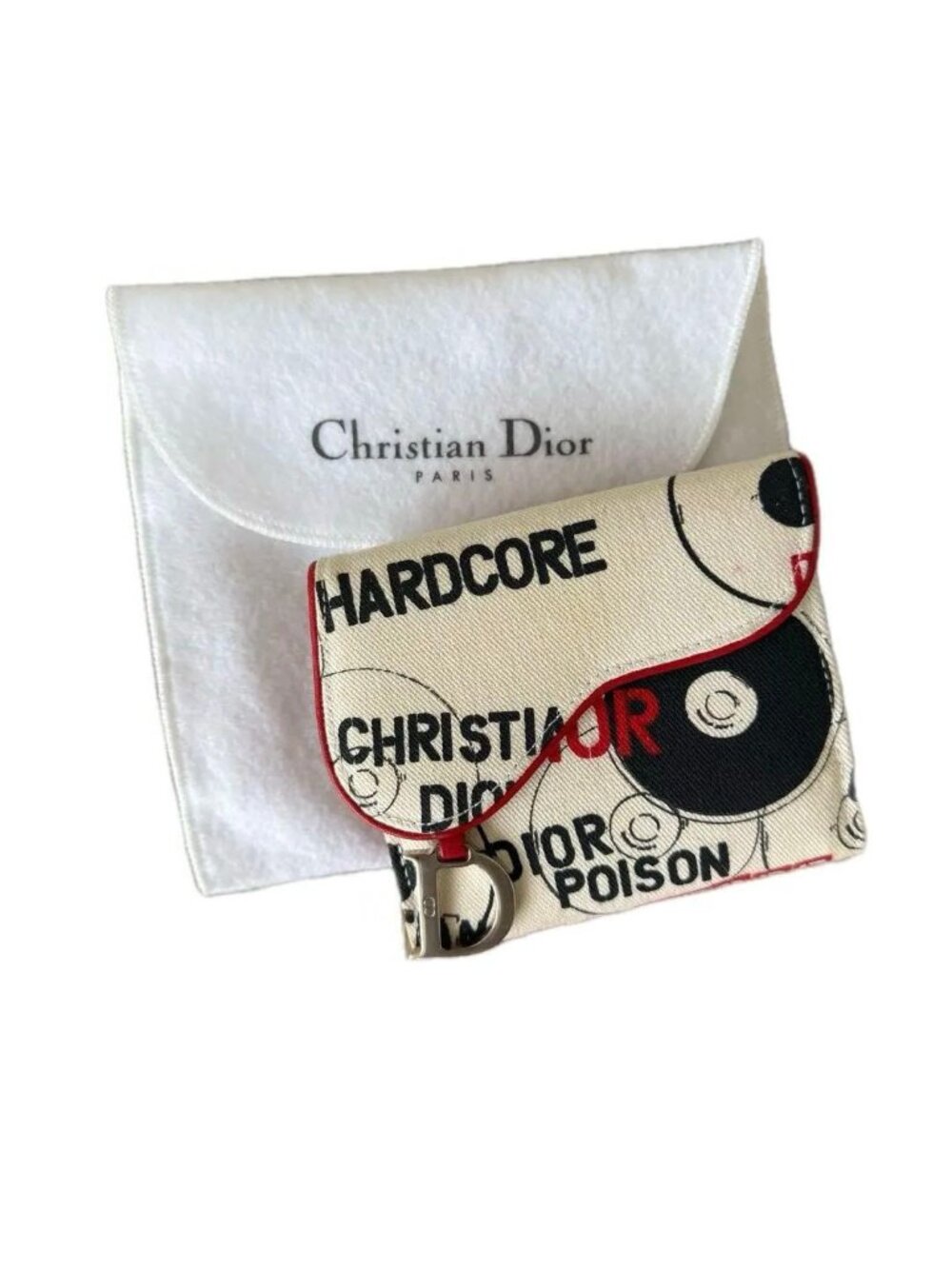 Dior Hardcore Record Print Bifold Wallet